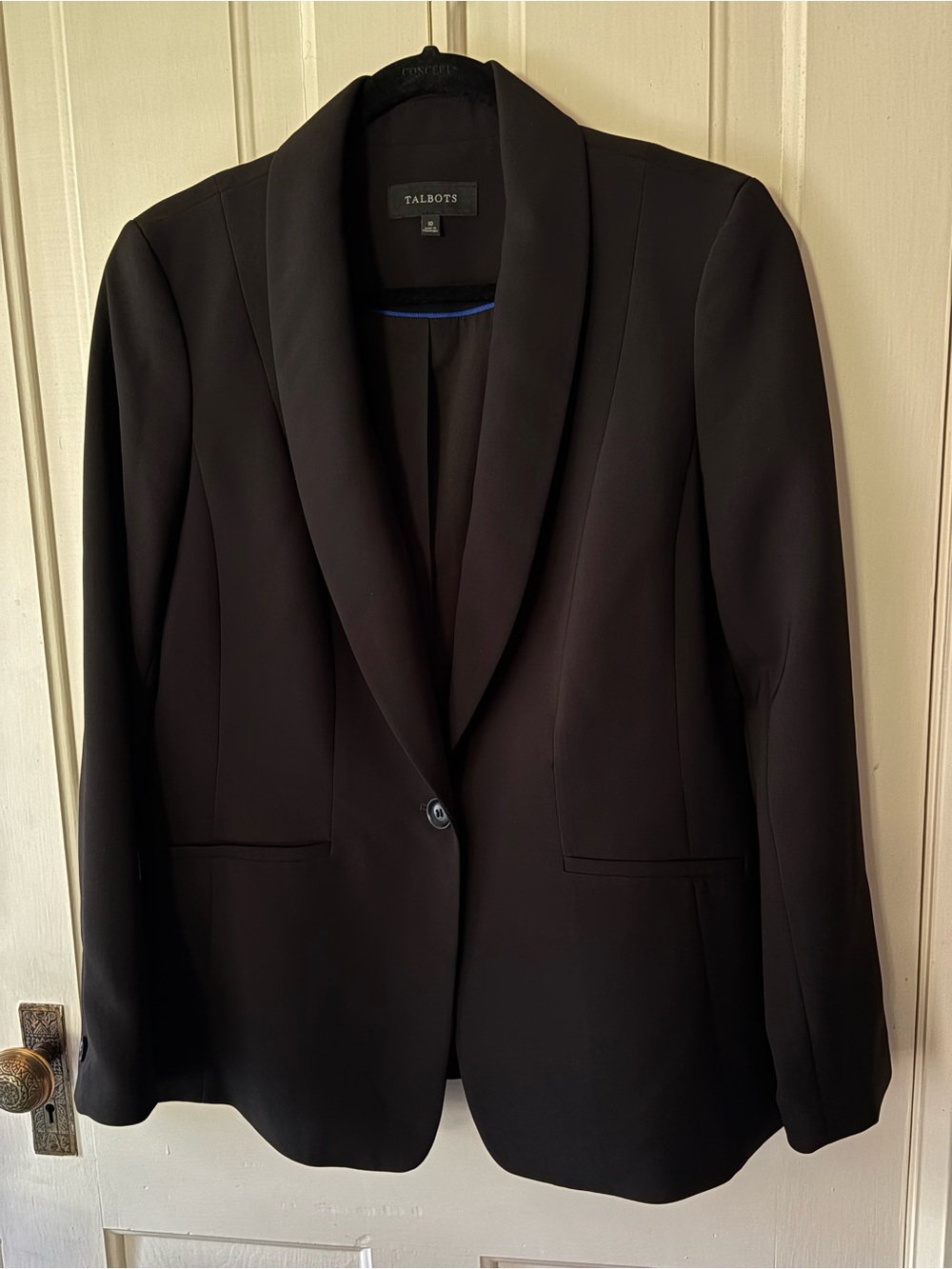 Talbots Black Tailored Single-Button Blazer